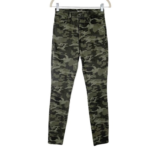 Good American Denim - Good American Good Waist Jeans Women’s Size 28 Green Camo High Rise Skinny
